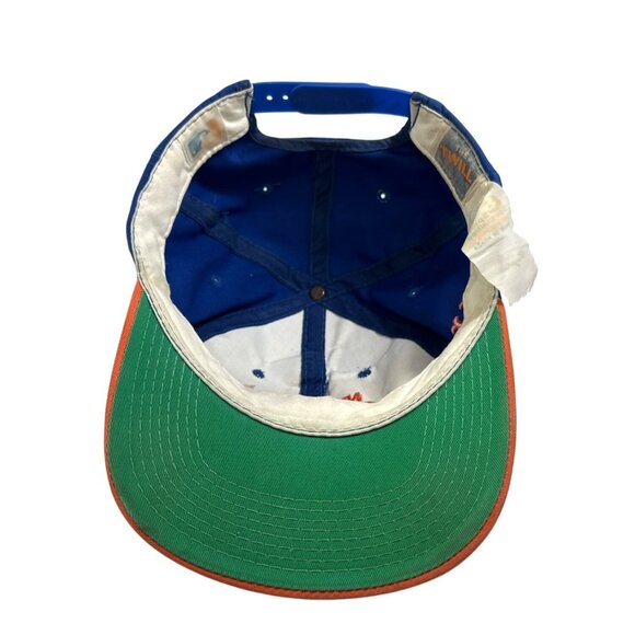 Vntg New York Mets MLB Twill Snapback Hat Blue & Orange Athleisure - Picture 8 of 8